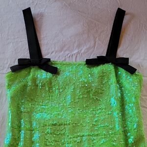 J. Crew Green Sequin Embellished Special Event Dress